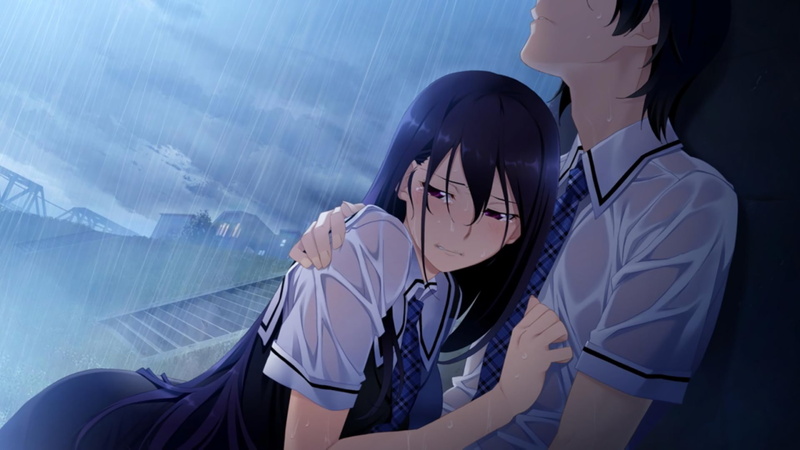 Grisaia no Kajitsu, Kazami Yuuji, rain, Sakaki Yumiko, 1080P, wet clothing