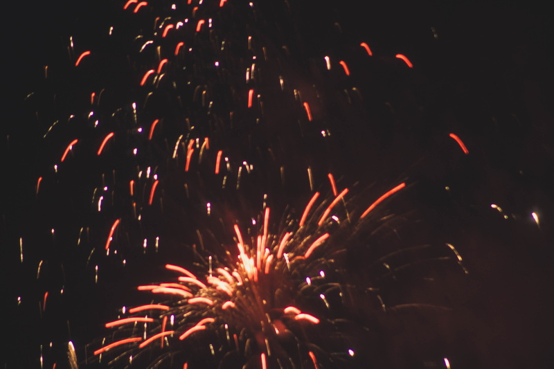 illuminated, ember, exploding, sky, firework - man made object, sparks, explosive, blur, light, nature, bokeh, fireworks, motion, sparkler, outdoors, burning