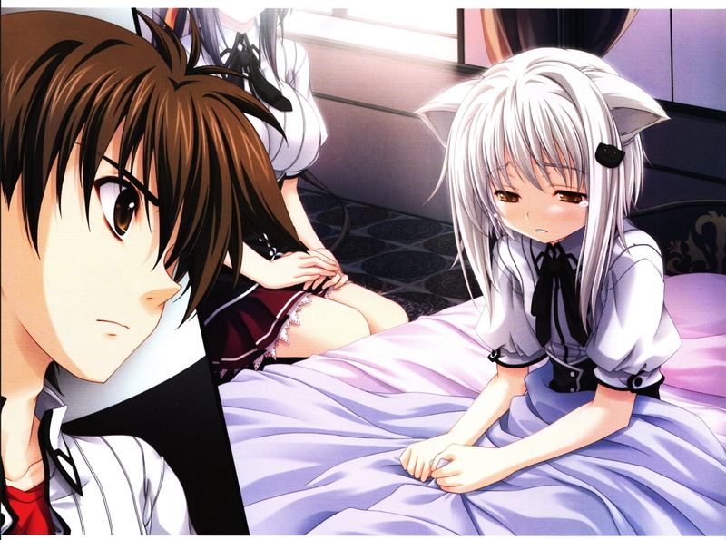 Issei Hyoudou, 1080P, digital, High School DxD, Anime, Akeno Himejima, Koneko Toujou