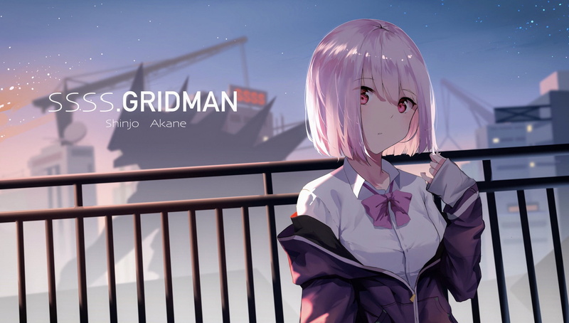 Short Hair, Girl, Pink Eyes, Anime, 1080P, Akane Shinjou, Pink Hair, SSSS.Gridman