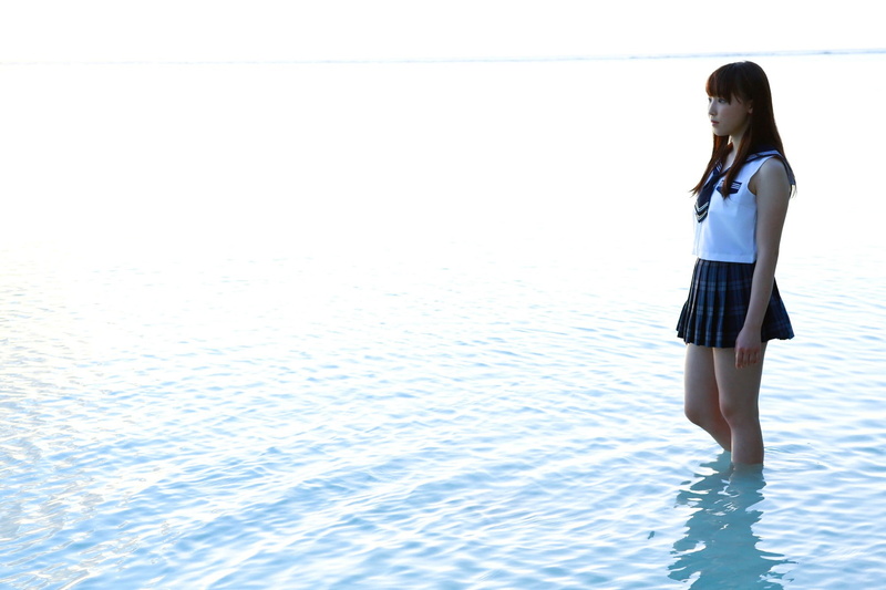 one person, leisure activity, 720P, three quarter length, looking, sea, skirt, beauty, nature, outdoors, day, standing, real people, dress, fashion, teenager