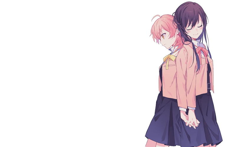 anime girls, anime, white background, Koito Yuu, 1080P, Yagate Kimi ni Naru, simple background