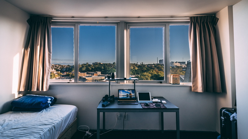 home interior, electric lamp, window, student, domestic room, computer, living room, chair, absence, indoors, bed, table, 5K, home showcase interior, office