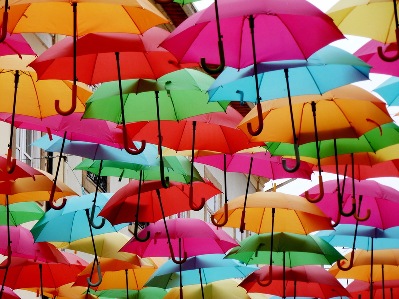 nature, umbrella, festival, creativity, colorful umbrella, art and craft, lot, multicolored, shade tree, umbrellas, ease, protection, rain, colorful, backgrounds