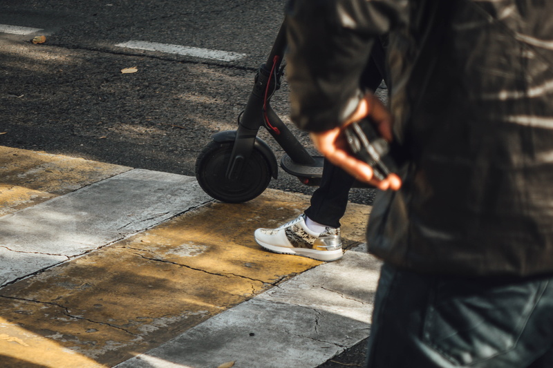 path, real people, person, low section, shoe, street, apparel, 4K, blurred motion, human leg, kick, shadow, day, human body part, scooter, bike, machine