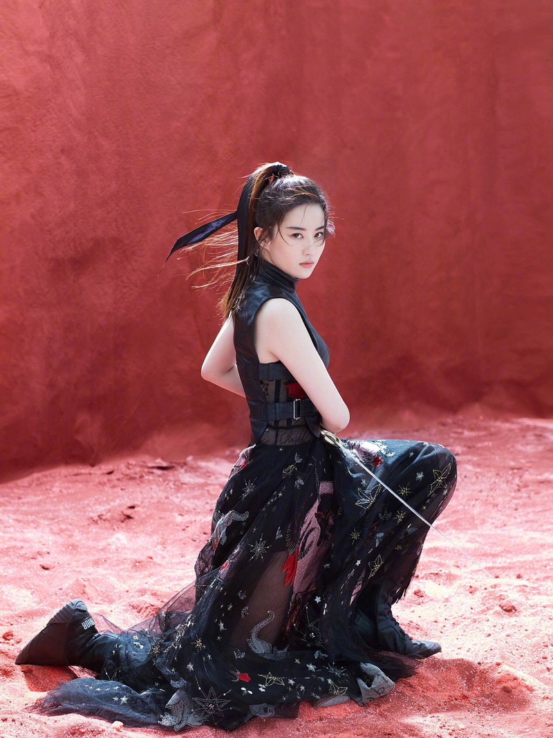 Chinese, brunette, women, sword, dark hair, Asian, jian, 1080P, Crystal Liu, actress