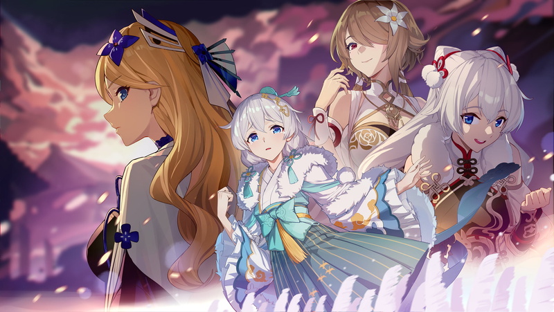 Rita Rossweisse, Honkai Impact 3rd, video games, artwork, digital art, 1080P, long hair, blue eyes, Durandal, anime girls, blonde, white hair, Honkai Impact