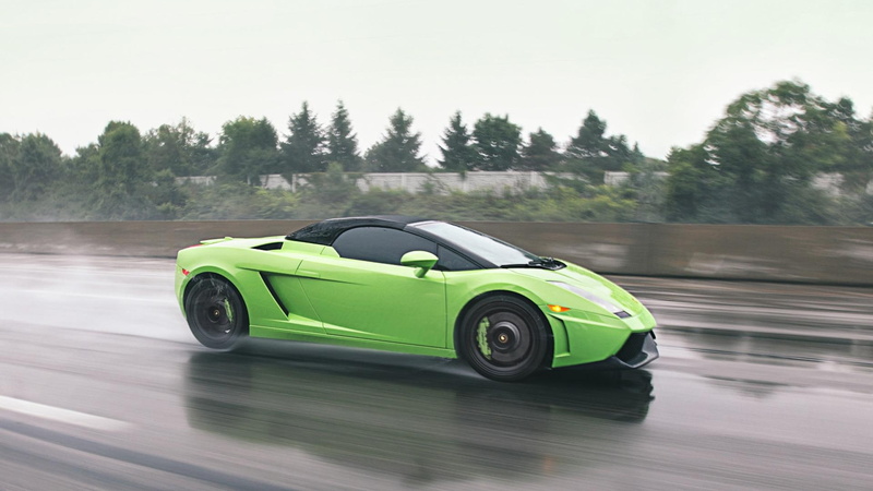 cars, rain, 1080P, hd, wet, gallardo, lamborghini