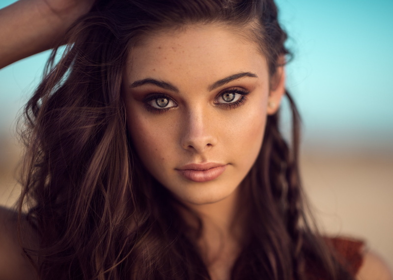 brown hair, body part, glamour, looking at camera, human body part, face, modern, young adult, adult, portrait, hair, model, Zubair Aslam, beautiful woman