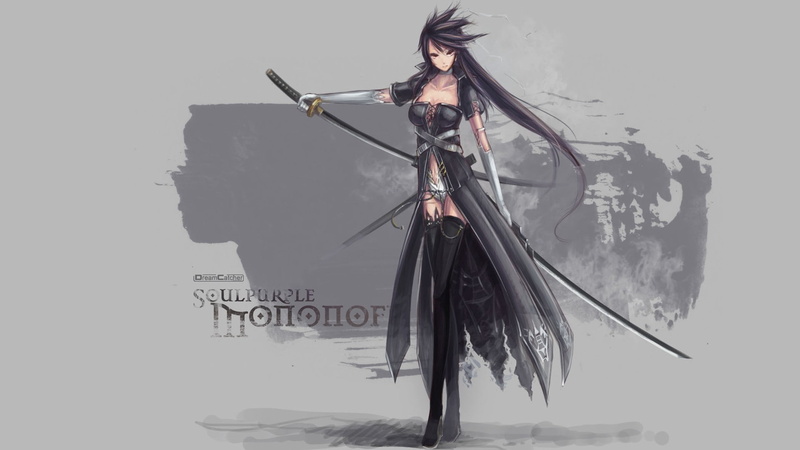 clothing, manga, women, history, archery, studio shot, hair, young adult, long hair, 1080P, indoors, hairstyle, one person, standing, full length, text