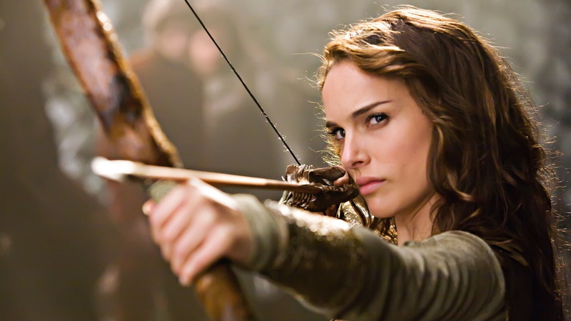 Natalie Portman, actress, 1080P, brunette, bow, archery, Your Highness, movies