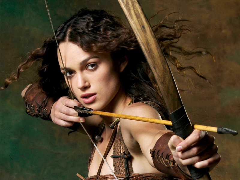 one person, beautiful woman, Movies, keira, looking at camera, leisure activity, archery, women, portrait, Hollywood Movies, beauty, 720P, king, arrow - bow and arrow