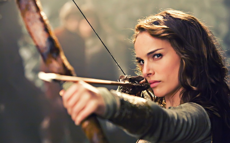 hd, x, women, portman, art, weapon, 2K, archery, people, bow, brunettes, highness, natalie, girl