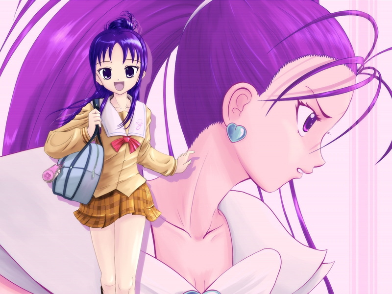 bag, girl, skirt, 720P, futari wa pretty cure splash star, blockice