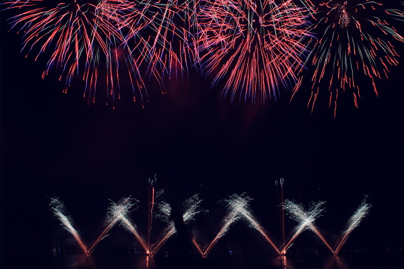 traditional Festival, glowing, nightime, red, illuminated, motion, long exposure, assorted, blurred motion, sky, exploding, 1080P, outdoors, firework - Man Made Object