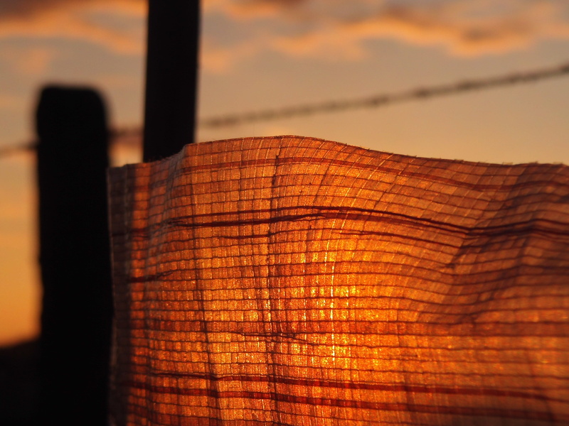 selective focus, indoors, pole, orange color, pattern, lights, nightime, focus on foreground, dawn, cover, no people, reflection, textile, dusk, light