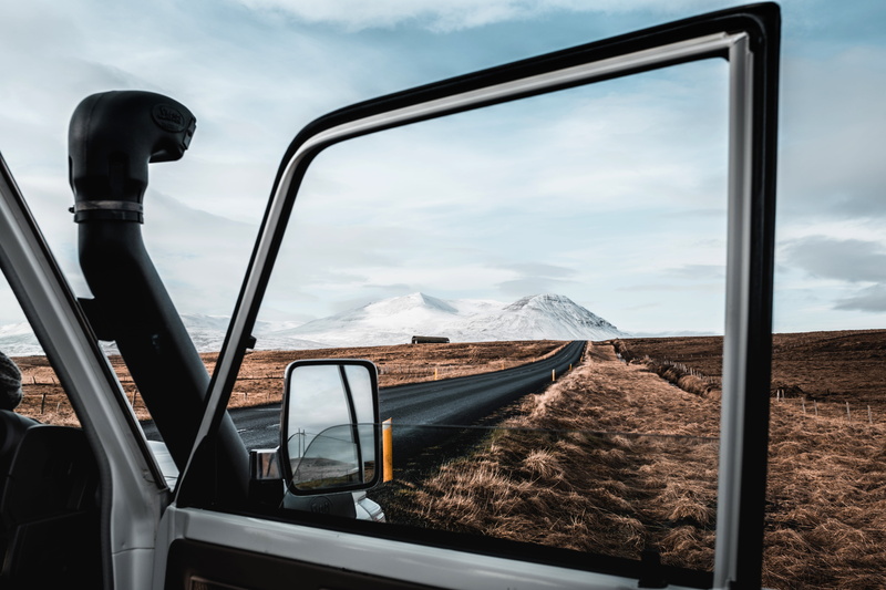 environment, mountain, landcruiser, cloud - sky, photography, frame, parked, toyotum, glass - material, motor vehicle, land, mirror, landscape, transparent
