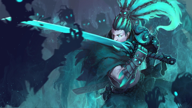 League of Legends, Yasuo (League of Legends), 4K, fan art, game art, AIHONG HUANG