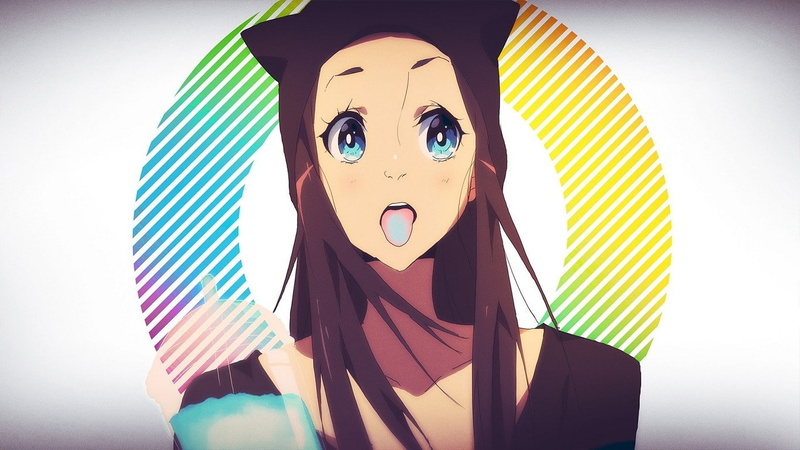 tongues, anime, 720P, ENM, original characters, anime girls, Tom Skender