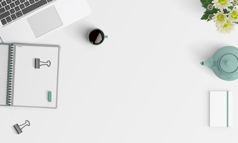furniture, close-up, simplicity, no people, macbook, copy space, white, directly above, still life, blog, 1080P, ceramic, white color, kettle, desk, burglary
