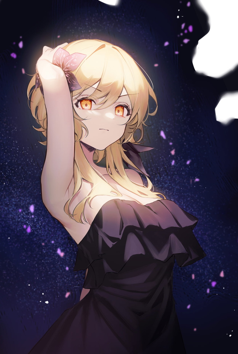 720P, Lumine (Genshin Impact), black dress
