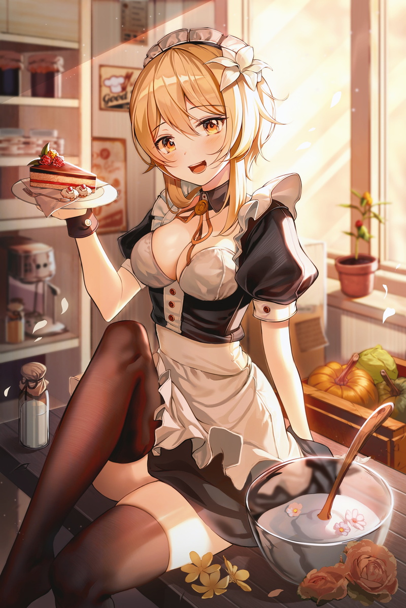 anime girls, 2K, Genshin Impact, Lumine (Genshin Impact)