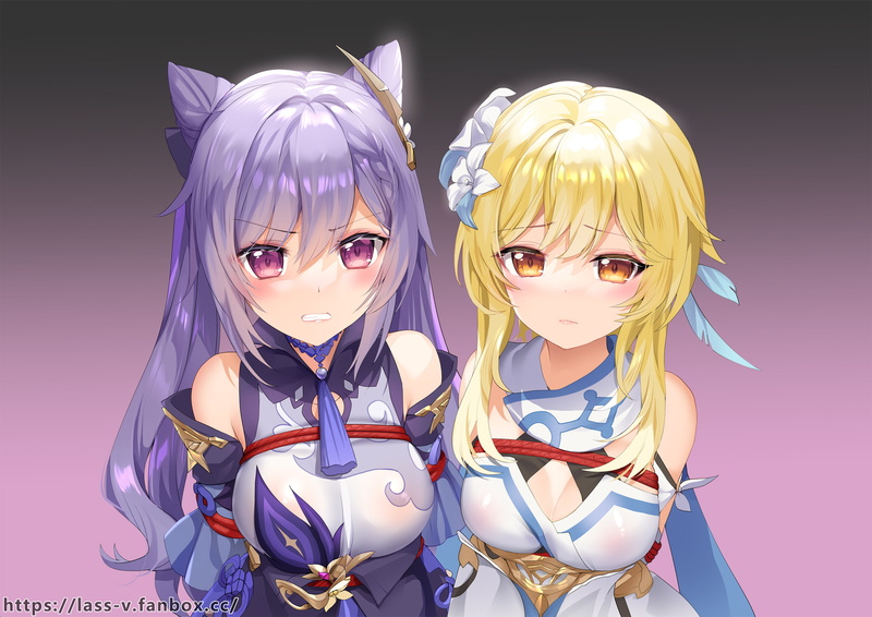 anime girls, 2K, Lumine (Genshin Impact), Genshin Impact, keqing (genshin impact)