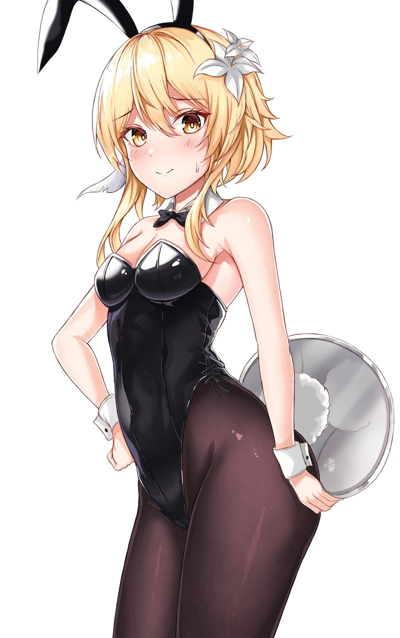 anime girls, Lumine (Genshin Impact), Genshin Impact, bunny suit, 4K
