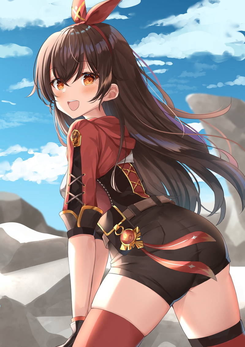 Genshin Impact, anime girls, Amber (Genshin Impact), 1080P