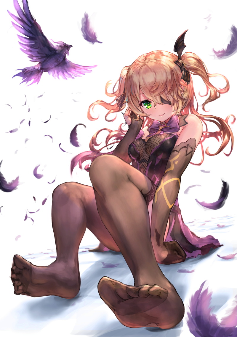 Genshin Impact, Fischl (Genshin Impact), bodystockings, 4K, blonde, anime girls
