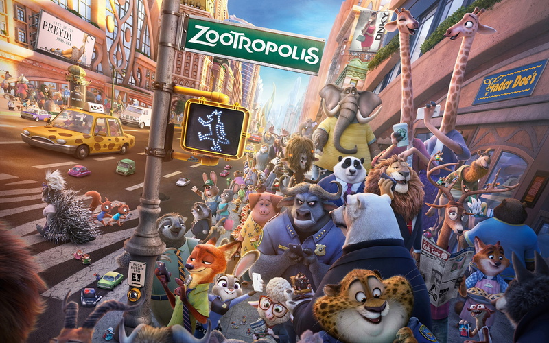 2K, Disney, movies, Benjamin Clawhauser, Nick Wilde, Judy Hopps, Zootopia