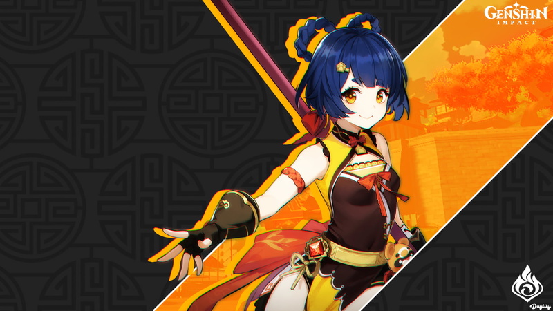 Genshin Impact, 1080P, anime girls, Xiangling (Genshin Impact)