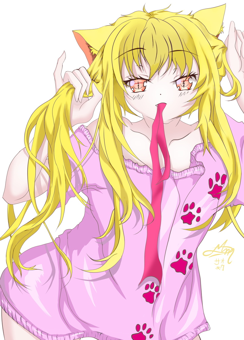 LoliMoe, neko ears, loli, CHICA, 2K, digital