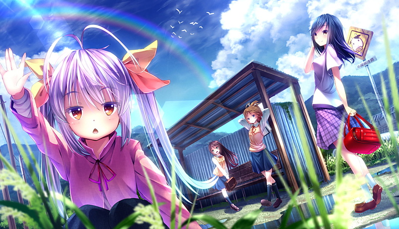 nature, child, adult, anime girls, lifestyles, casual clothing, men, males, females, childhood, girls, young adult, emotion, leisure activity, 720P, anime
