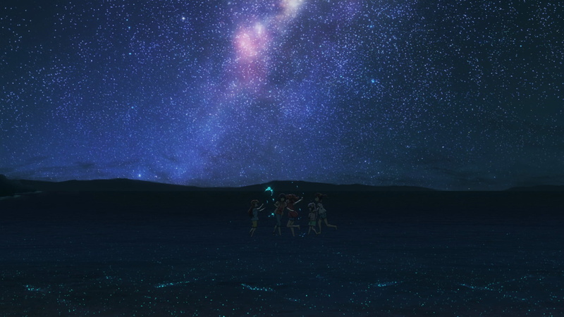 Koshigaya Komari, Koshigaya Natsumi, 1080P, Aoi Niizato, night sky, Natsumi Koshigaya, Ichijou Hotaru, Non Non Biyori, Miyauchi Renge