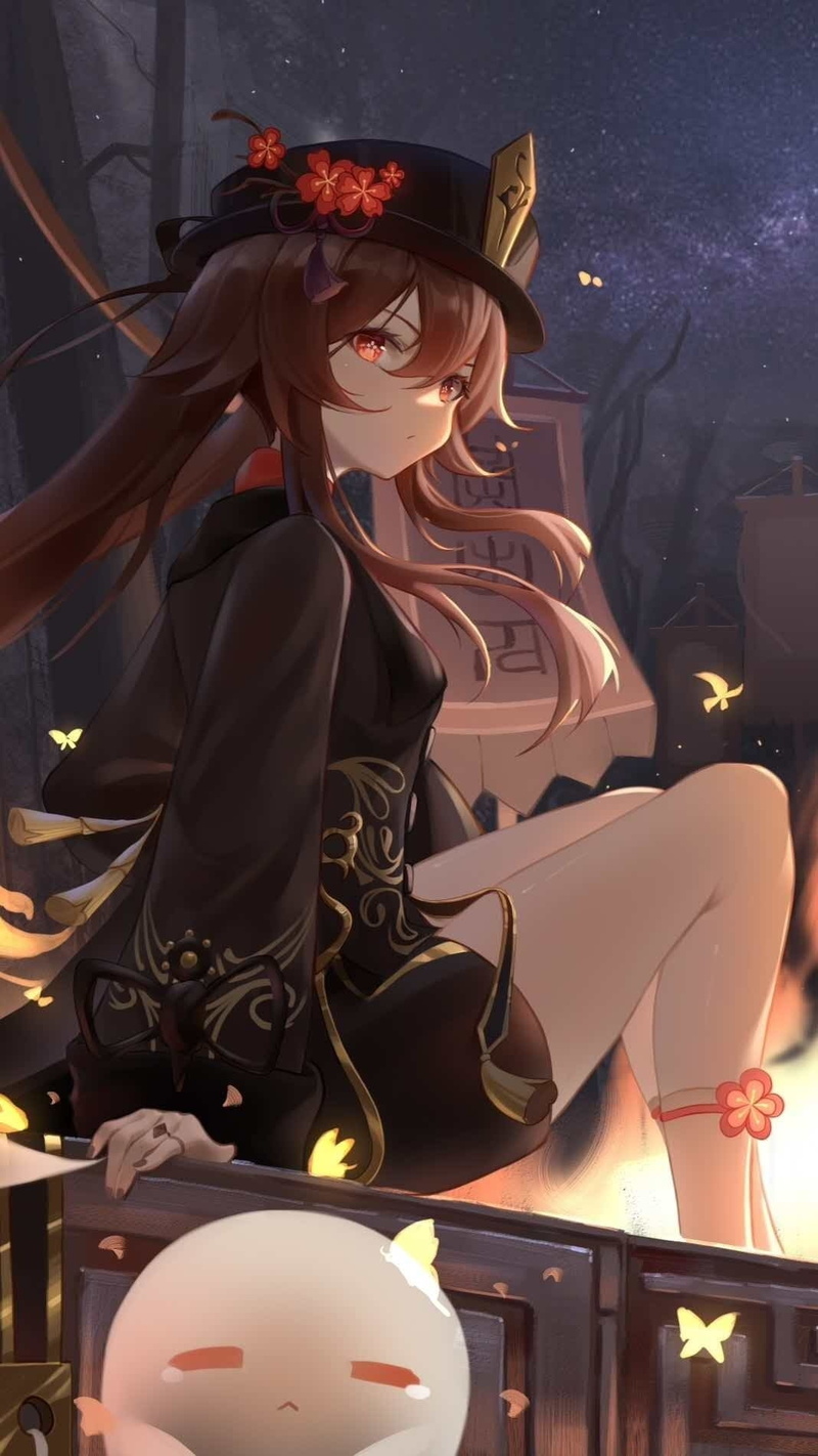 anime girls, Hutao(Genshin Impact), 720P, Genshin Impact