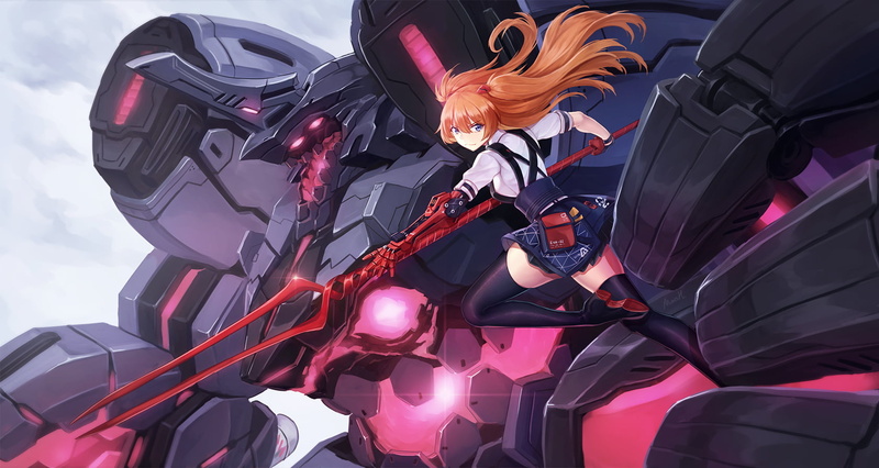 720P, Asuka Langley Soryu, anime, Honkai Impact 3rd, anime girls, Neon Genesis Evangelion, MAOH