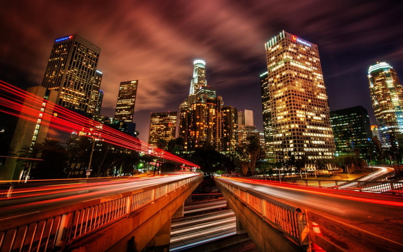long, hdr, exposure, long exposure, city, overpass, 1080P, nature and landscapes, highway