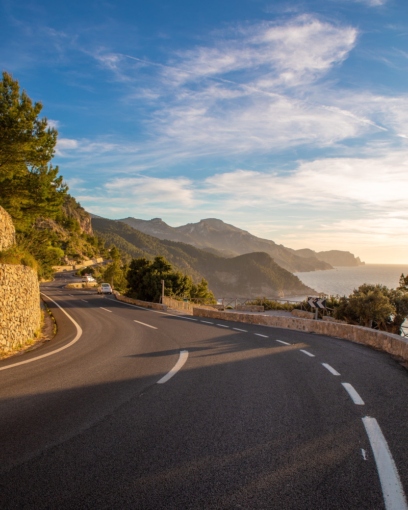 scenery, transportation, mallorca, tarmac, way, tranquil scene, mountain range, mountain, dividing line, asphalt, the way forward, plateau, zebra crossing