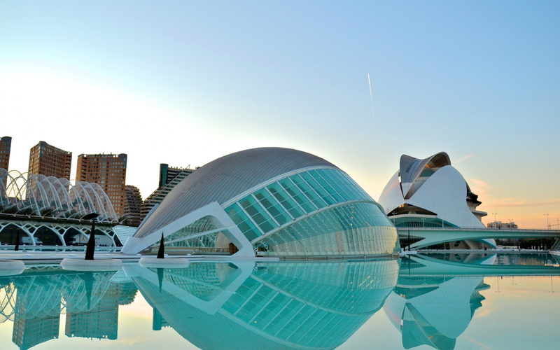 grey, dome, architecture, beautiful, spain, city, 2K, white, building, valencia
