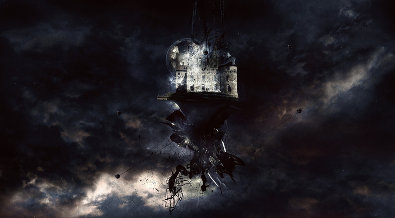 strength, digital, night, Clouds, damaged, smoke - physical structure, effort, aggression, horror, Creative, 2K, one person, Aero, dirt, Castle, helmet