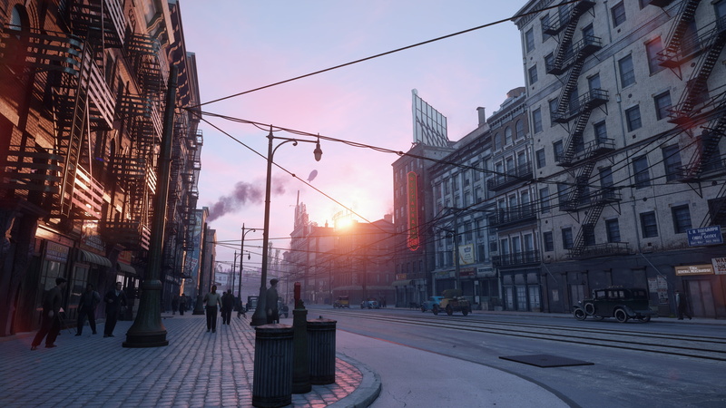 the city of lost heaven, the atmosphere of the city, day, signs, slush, Mafia definitive edition, Hangar 13, Mafia, Mafia 1 remake, city, 4K, retro game