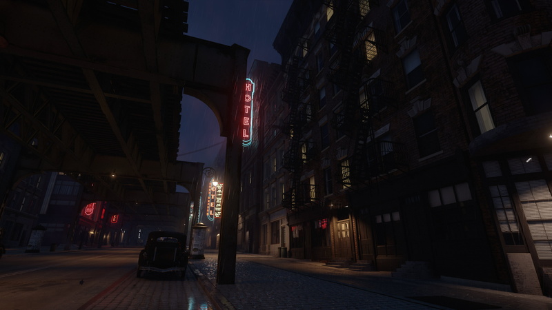 day, the city of lost heaven, night, slush, the atmosphere of the city, retro game, night city, Hangar 13, signs, game rainy city, 4K, Mafia definitive edition