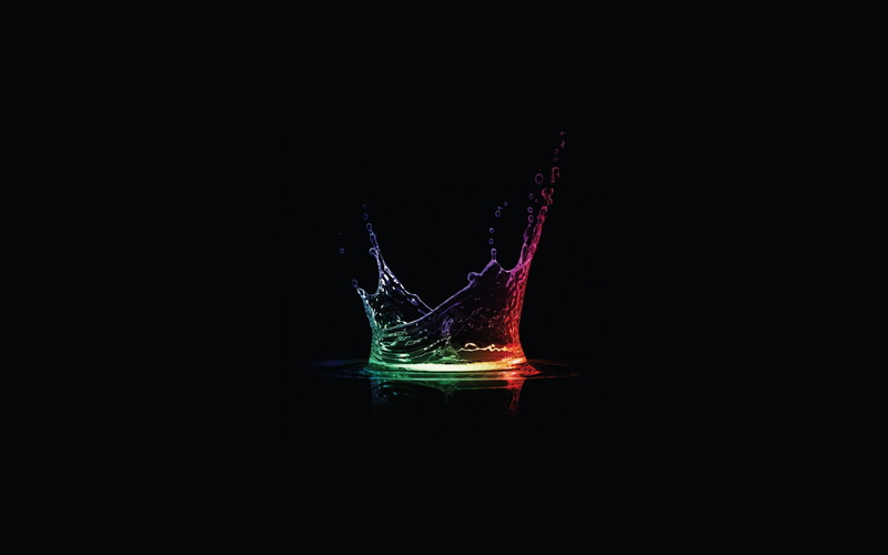 2K, abstract, water fountain, background, water, multicolor, body, rippling, drop, black, splashes