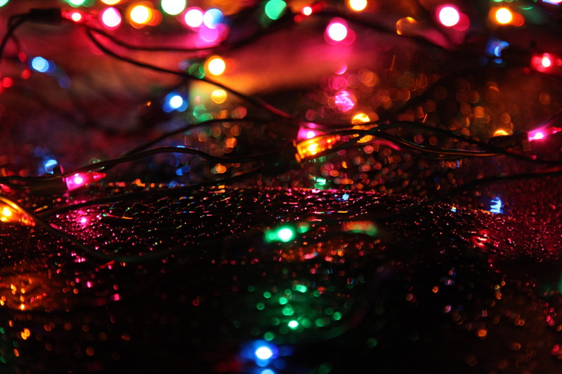 indoors, nightlife, close-up, night, celebration, rain picture images, light - natural phenomenon, 1080P, multi colored, christmas, christmas decoration