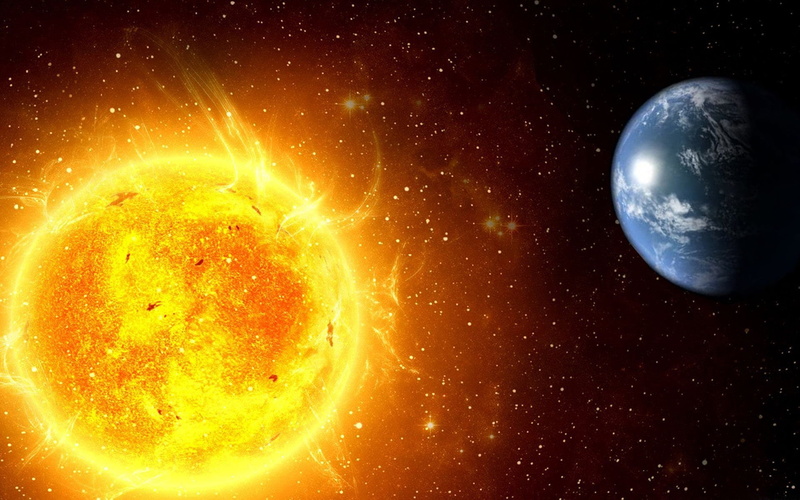 heats, one, hemisphere, earth, sun, 2K