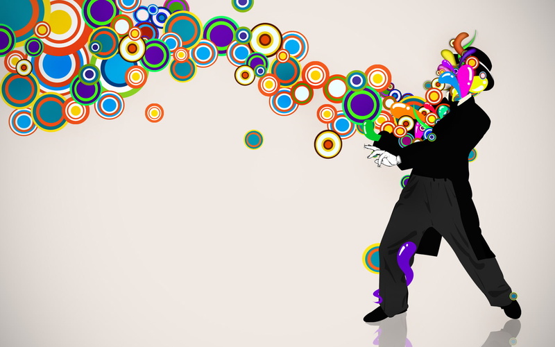 man, white, wearing, digital/artwork, abstract, black, blazer, photo, colorful, 720P, hd