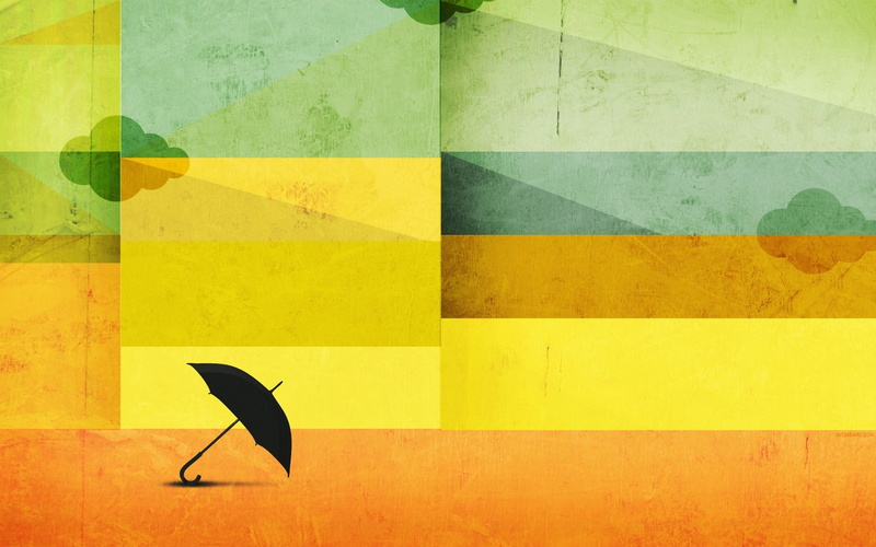 black, abstract, digital/artwork, hd, illustration, umbrella, 1080P