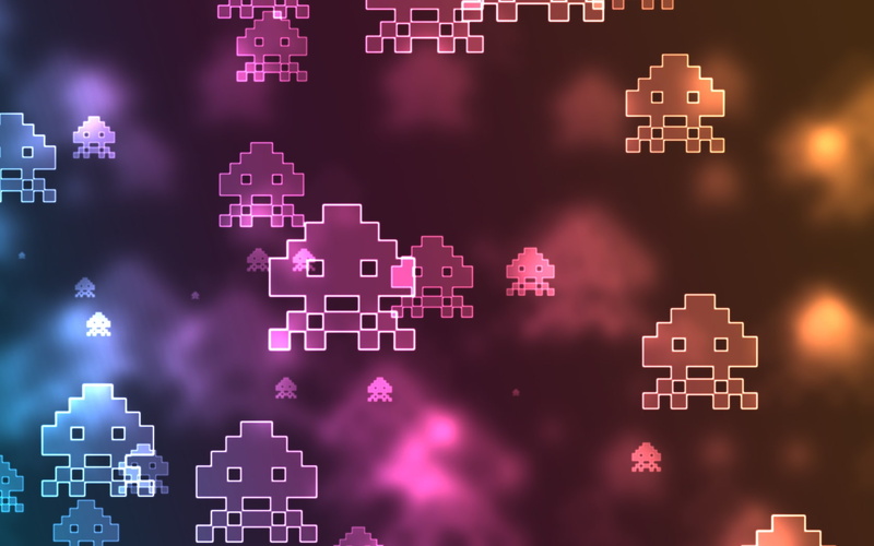 Space Invaders, 720P, aircraft, space, hd, invaders, x, art HD Wallpaper