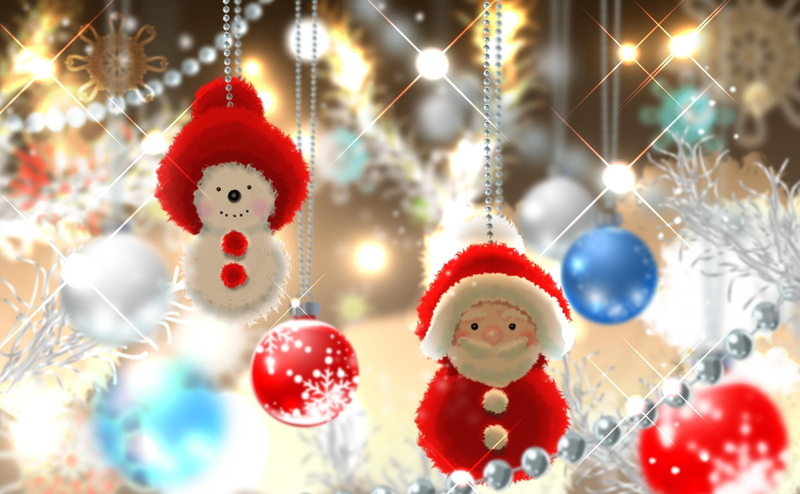decorations, 2K, claus, santa claus, christmas, balls, christmas decorations, yarn, snowman, santa